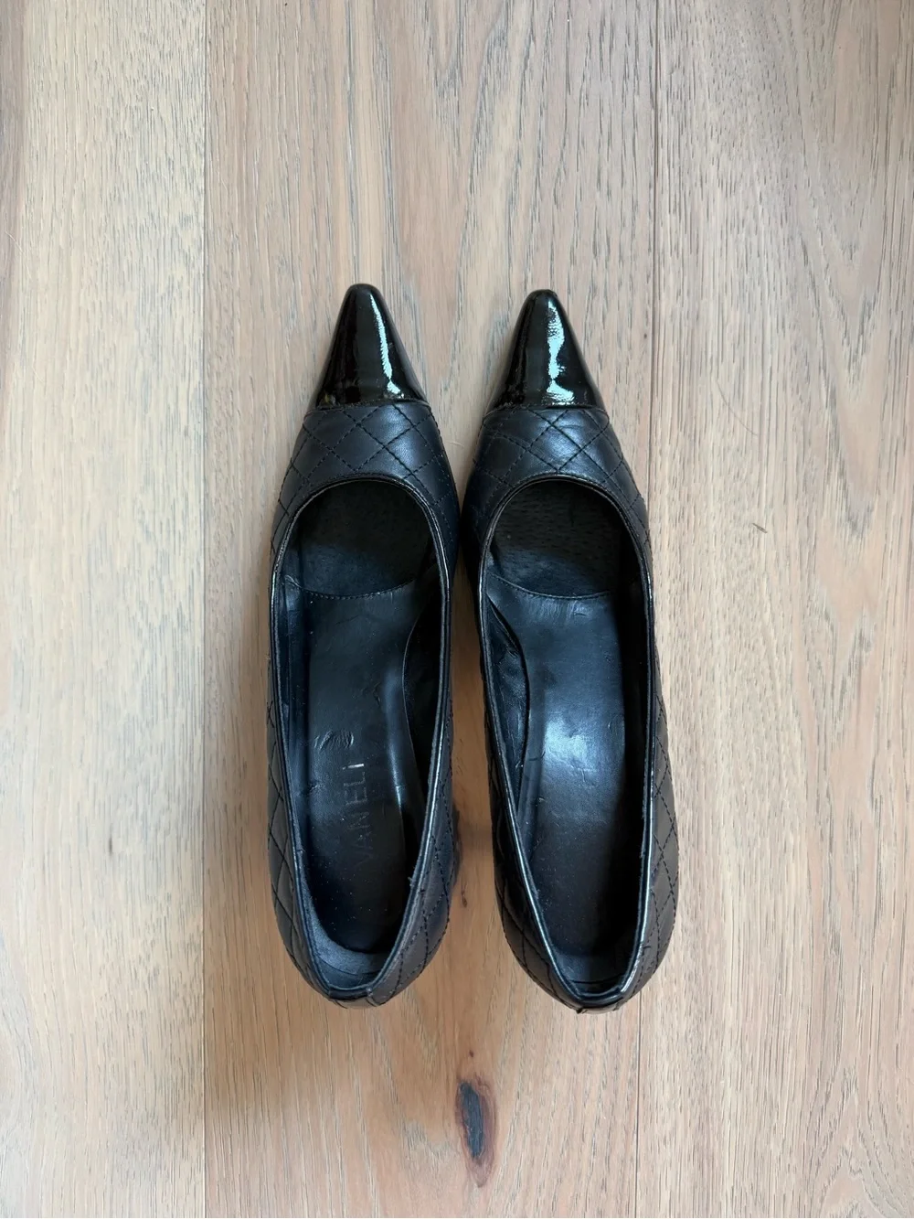 VANELi Italian Leather Quilted Pointed-Toe Women's Pumps